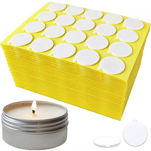 White foam Candle wick stickers